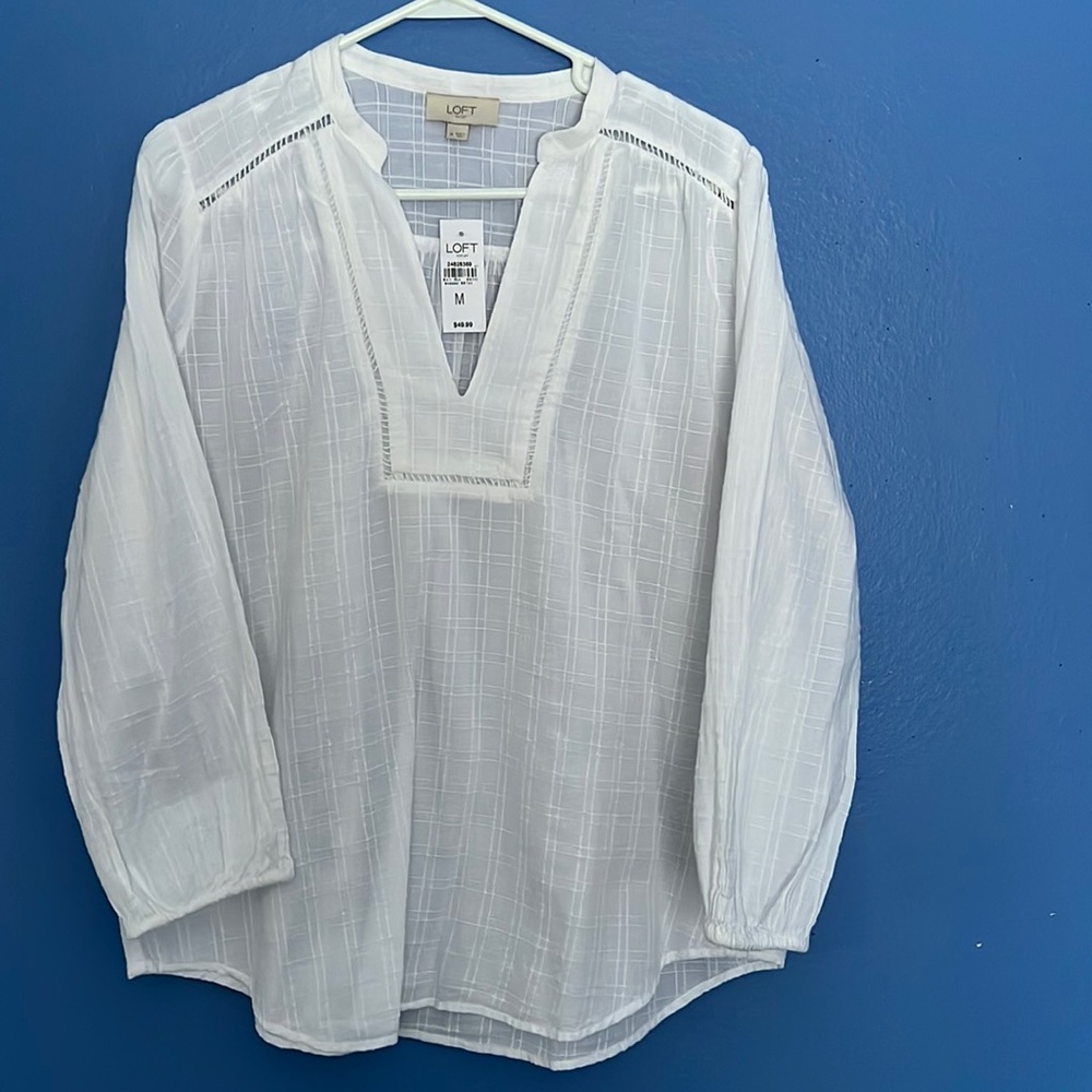 Loft Women’s cotton blouse. Brand new, Size Medium